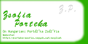 zsofia porteka business card